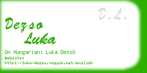 dezso luka business card