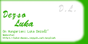dezso luka business card